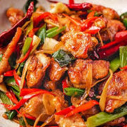 M25  Stir Fried Si Chuan Stily Chicken (hot) 四川辣鸡肉